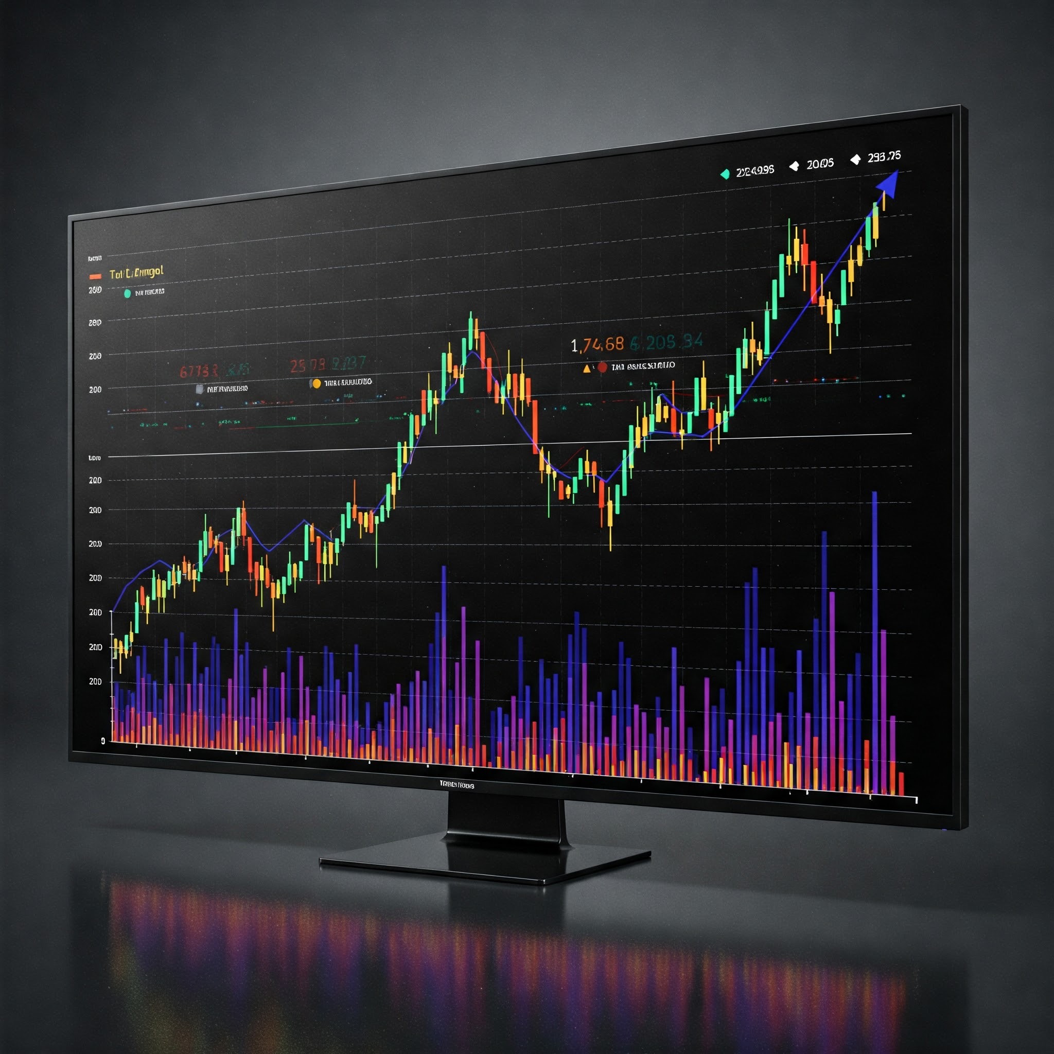 photo of Financial Growth Chart on Computer Monitor
